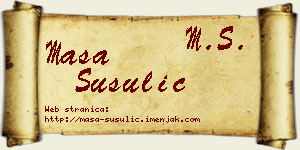 Maša Šušulić vizit kartica